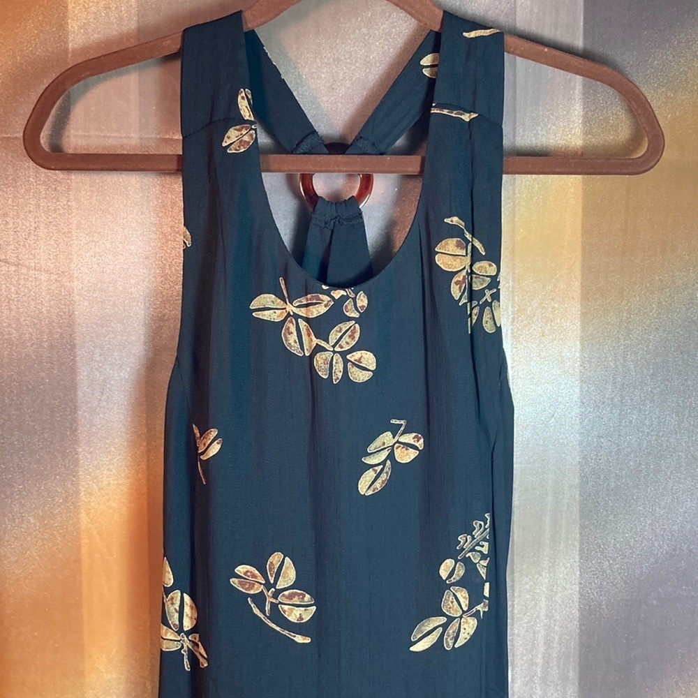 VINTAGE 90’s black sleeveless dress razor back Carol Little Size 8 34” bust. 130